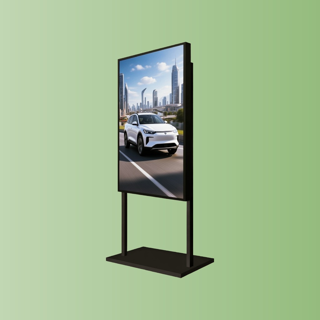 Totem digital sur pied affichage dynamique café brasserie